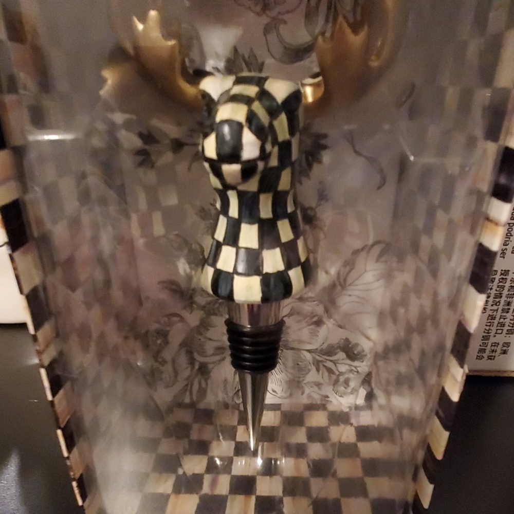 Mackenzie Childs Moose bottle topper